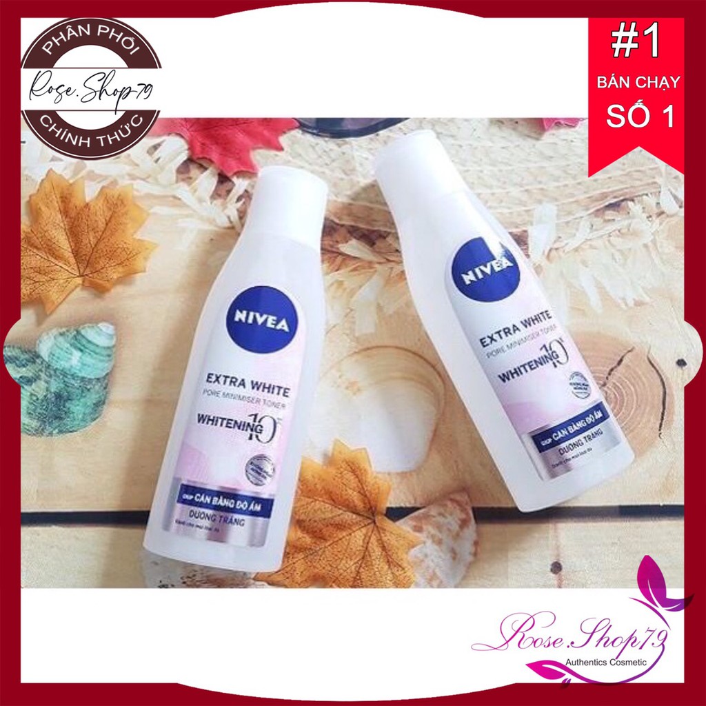 Nước hoa hồng NIVEA Extra White dưỡng trắng da & se khít lỗ chân lông (200ml)