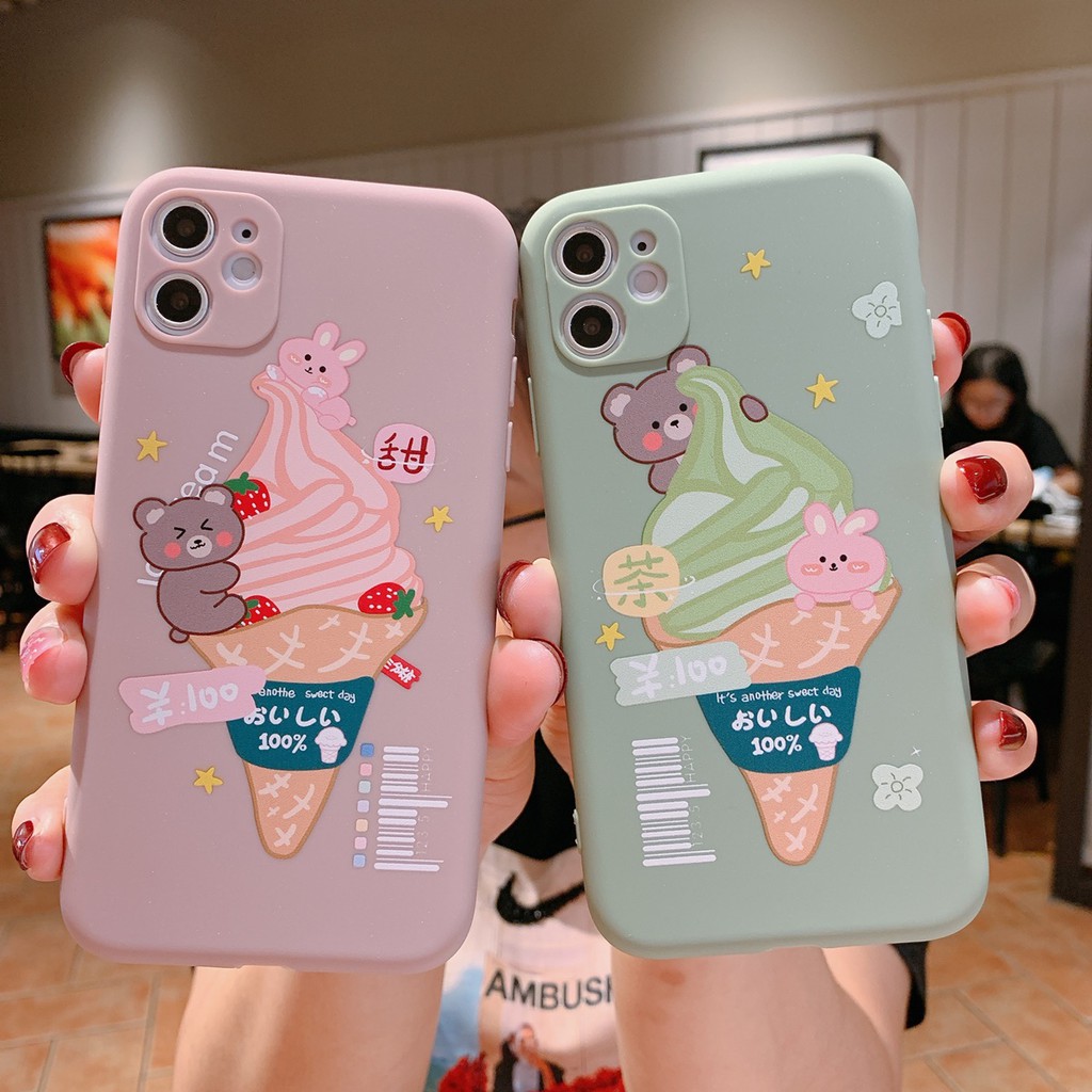 Ốp Iphone Gấu & Kem  Các Dòng Iphone 7/7plus/8/8plus/x/xr/xs/11/12/pro/max/plus/promax [Tomax Shop] | BigBuy360 - bigbuy360.vn