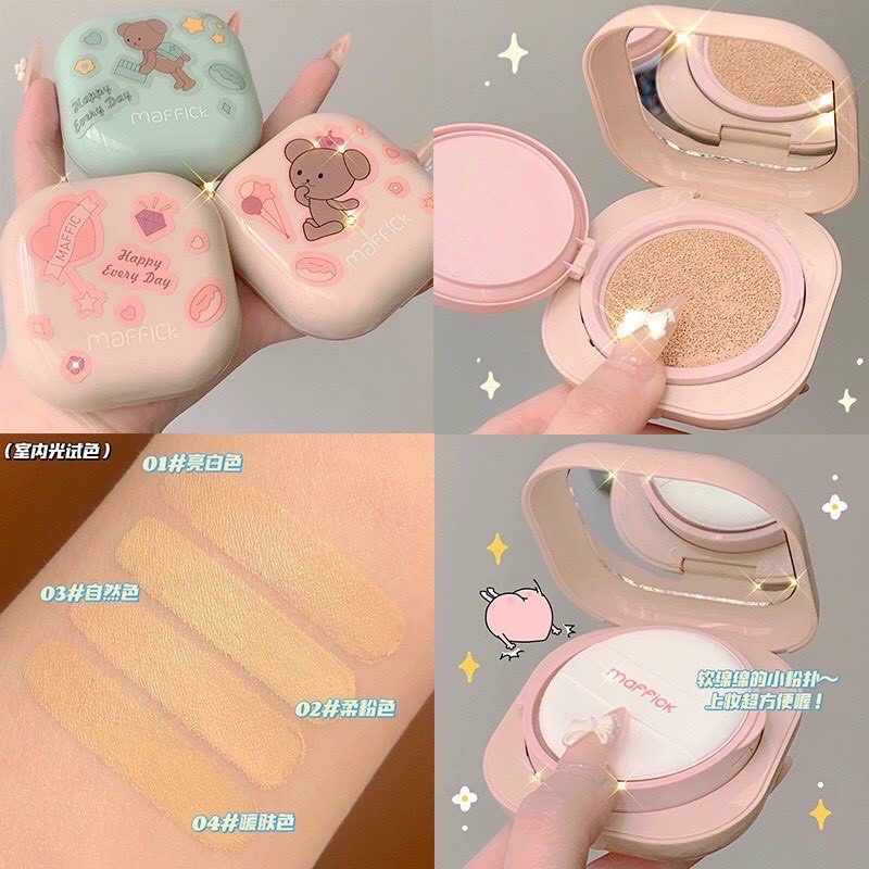 Phấn nước BB Air cushion Maffick gấu che phủ lâu trôi | BigBuy360 - bigbuy360.vn