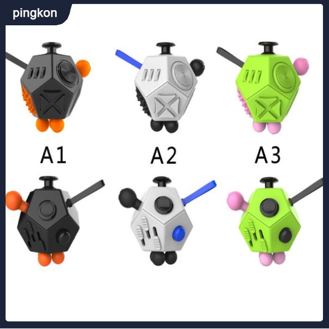 Đồ Chơi KhốI Fidget Cube 12 MặT GiúP GiảM Stress Cho Trẻ Em / NgườI LớN - 2 MặT