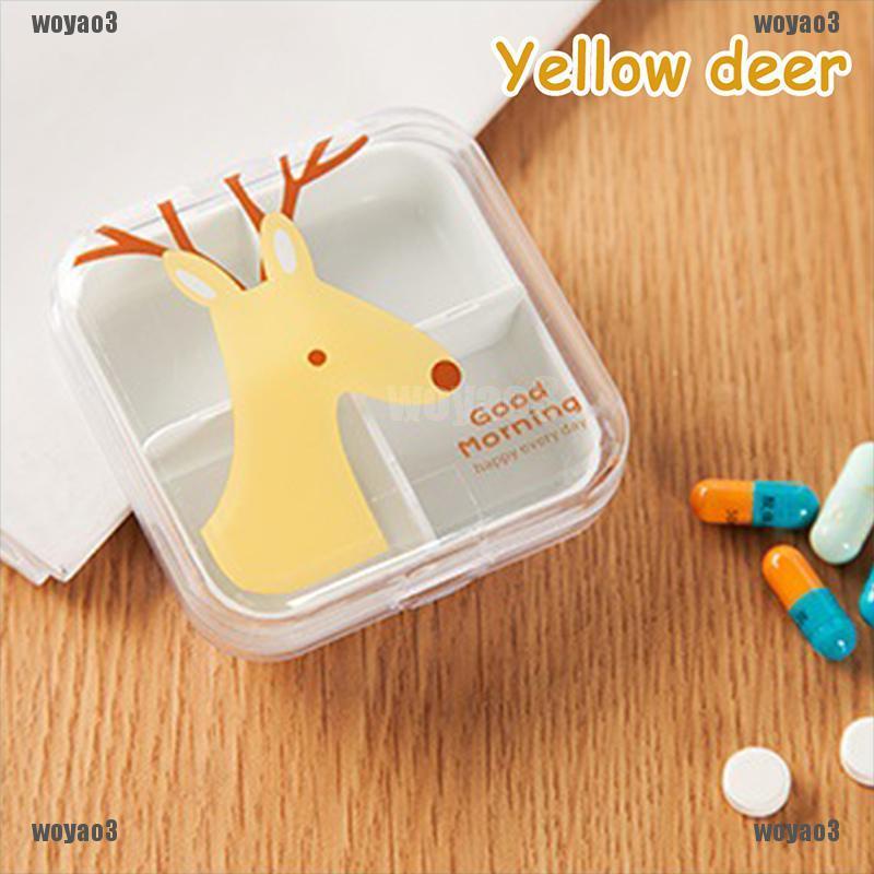 Hộp Đựng Thuốc mini Cầm Tay Hình Hoạt Hình Dễ Thương