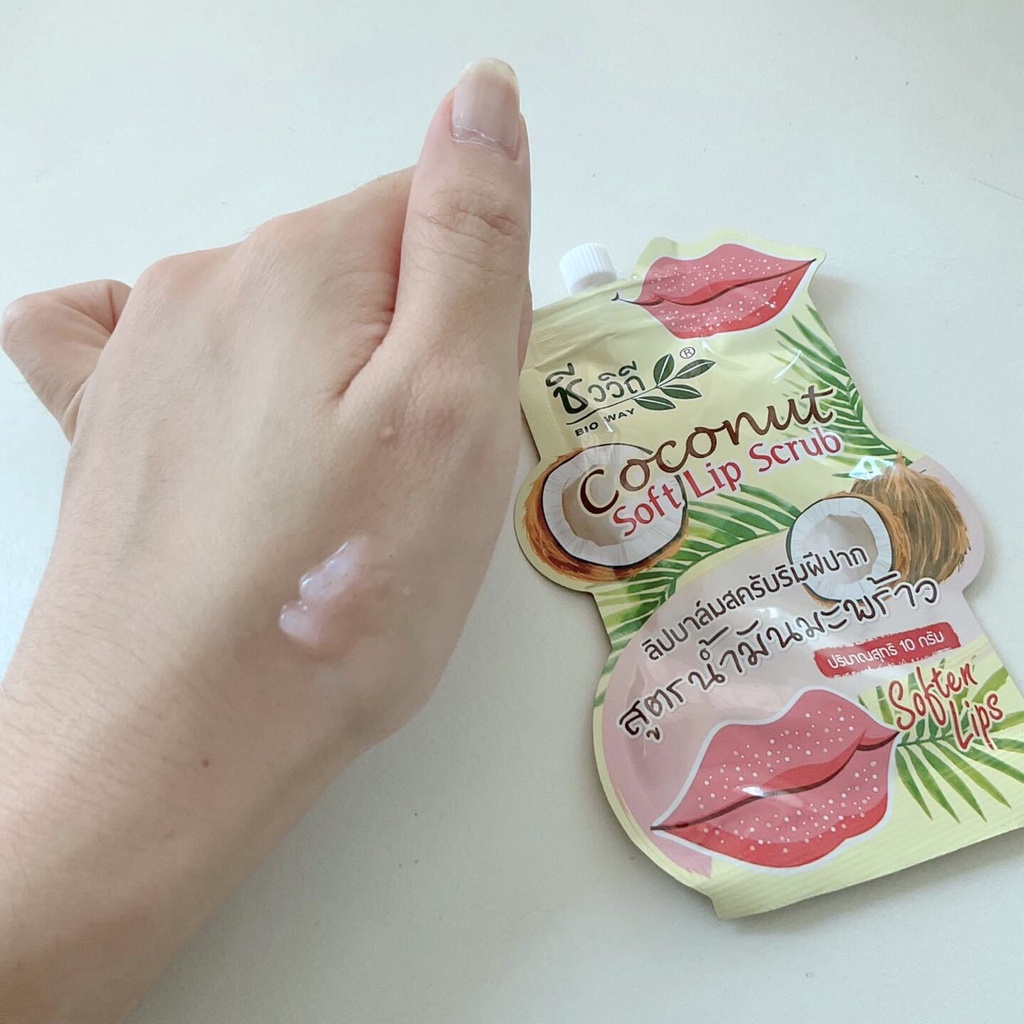 Tẩy tế bào chết môi Thái Lan Chivavithi Coconut Soft Lip Scrub 10g thành phần thiên nhiên