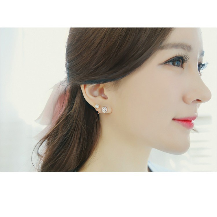 Bông tai bạc Libra Hàn Quốc [Đơn 50k tặng kẹp tóc Hàn Quốc cực xinh]