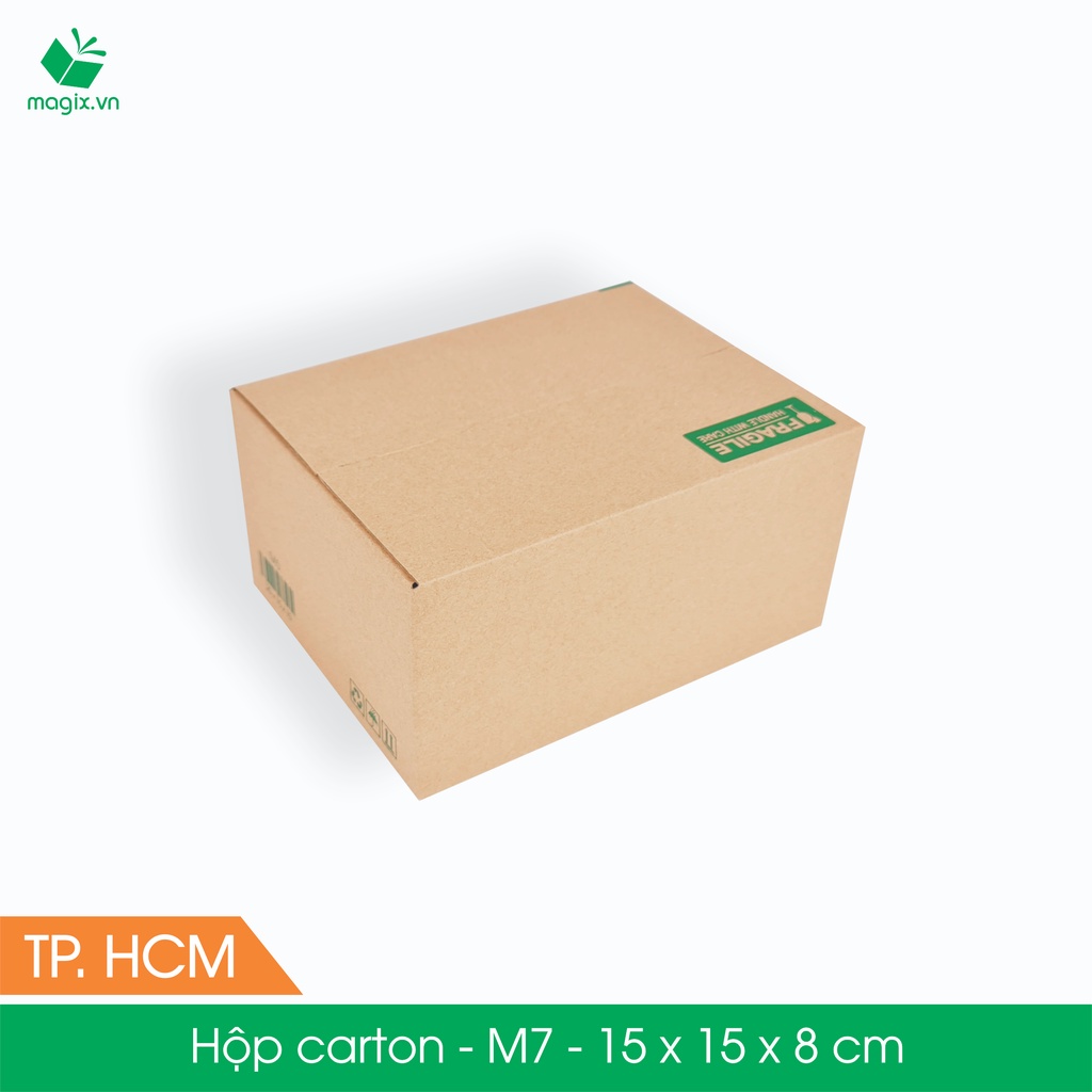 M7 - 25x15x8 cm - 60 Thùng hộp carton + Tặng 25 decal HÀNG DỄ VỠ