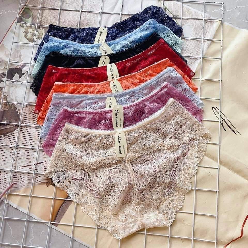 Com bo 5 quần ] Quần Lót Nữ Ren Sexy Quyến Rũ Quần Chíp Kháng Khuẩn Xuất Nhật 5 màu ngẫu nhiên  huonglanshop
