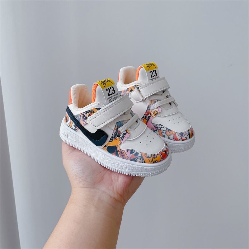 Giày thể thao đế mềm thoải mái phong cách Hàn Quốc thời trang mùa thu cho bé trai và gái 2023