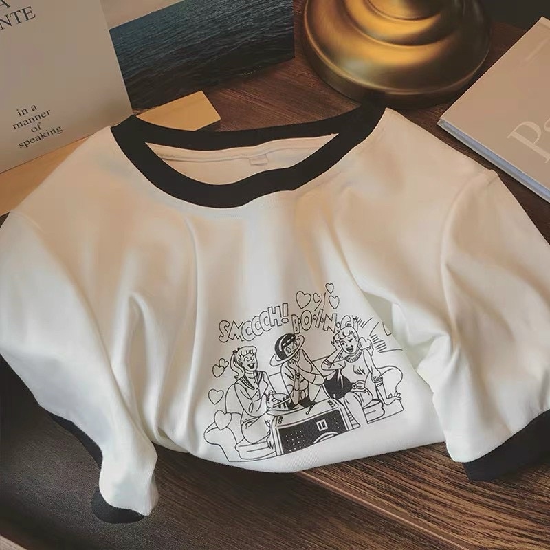 Áo CropTop SMOOOH BOINCI phối viền