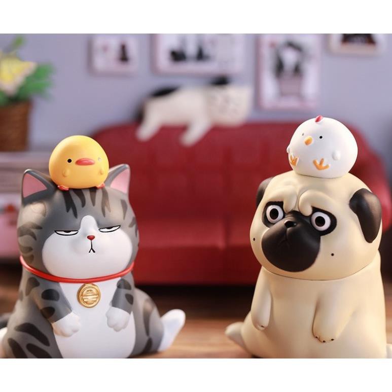 Mô hình 52toys Blind Box hổ mập, hoàng đế mèo full set 8 con