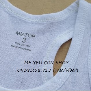 (5-23kg) Áo ba lỗ cotton trắng thêu hình cho bé trai - MIATOP (katydang)