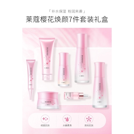 Bộ dưỡng da 7 món LAIKOU Hoa anh đào