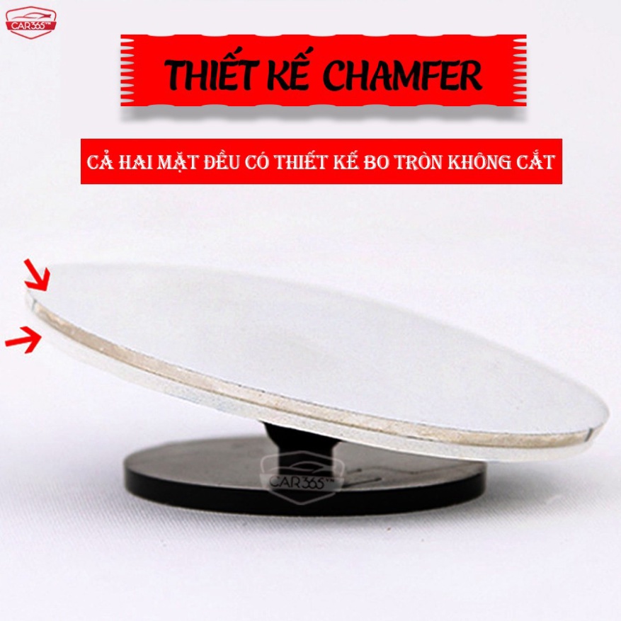 Bộ 2 Gương Cầu Lồi Tràn Viền Xoay 360 độ Gắn Cho kính mắt thời trang chiếu đằng sau Tránh Điểm Mù