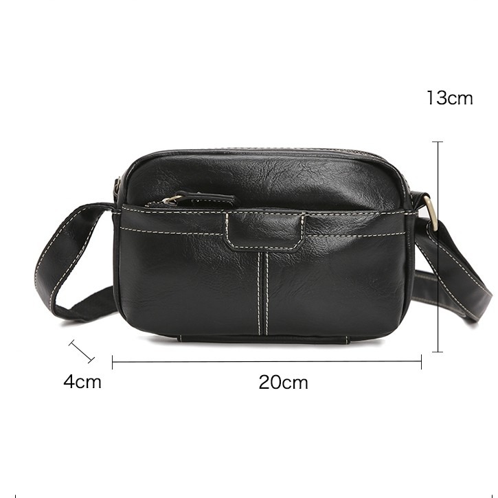 Túi đeo chéo Unisex W2P chất da PU cao cấp chống thấm nước chống bào mòn Ulzzang 8666