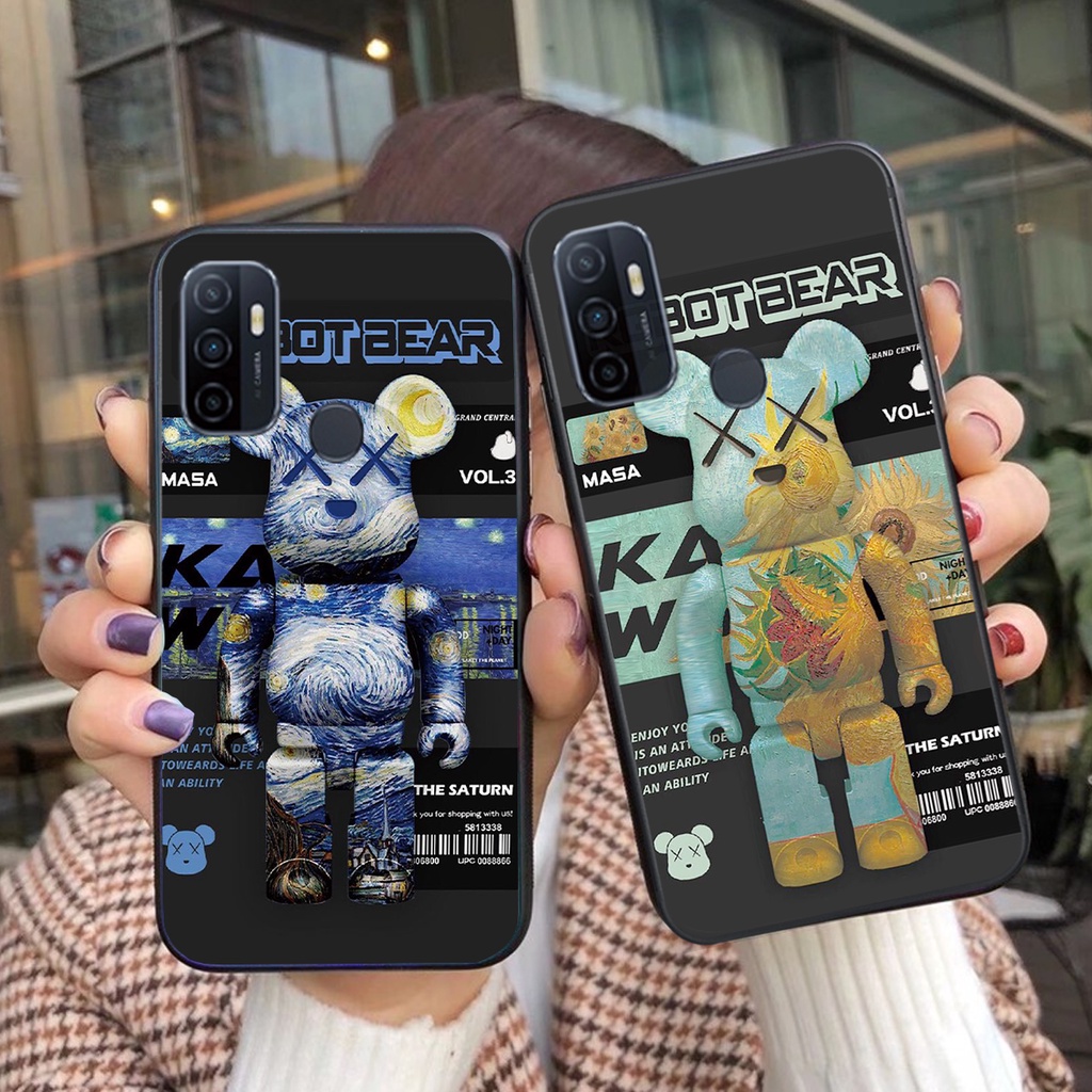 ỐP LƯNG OPPO A53 IN HÌNH BEARBRICK CỰC HOT 2021-CHUẨN HÌNH 100%