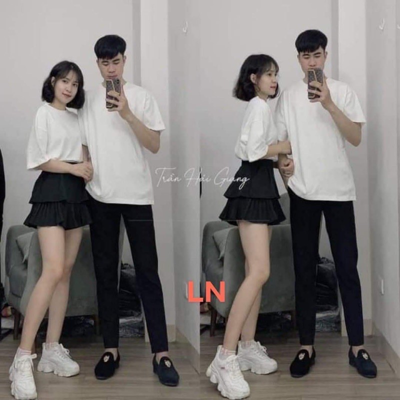 Áo đôi phông trơn DA44