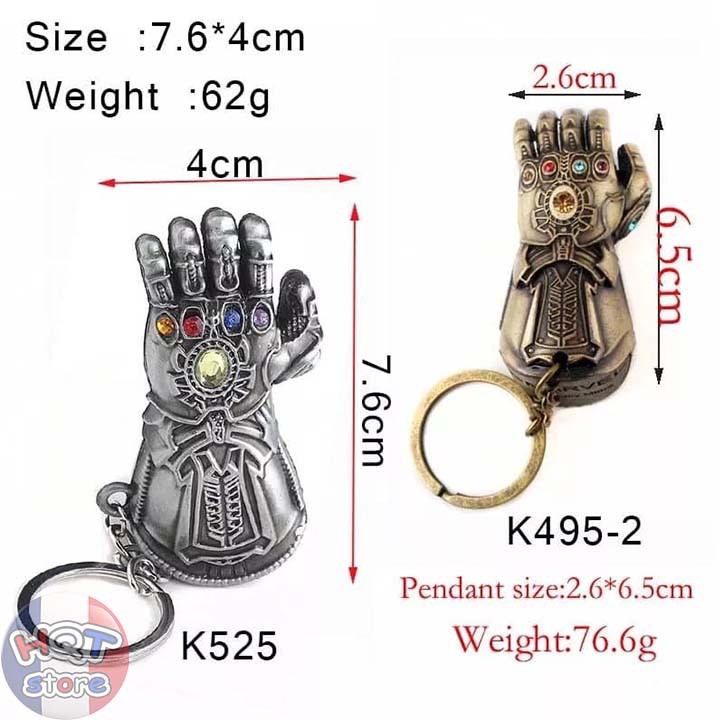 Mô Hình Móc khóa Găng Tay Vô Cực Thanos Infinity War Avengers Infinity Gauntlet 6.5 cm