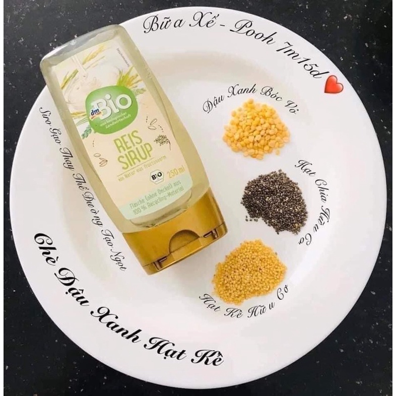 Date  8/24- Siro đường gạo hữu cơ Ener Bio Đức 250ml an toàn cho bé ăn dặm