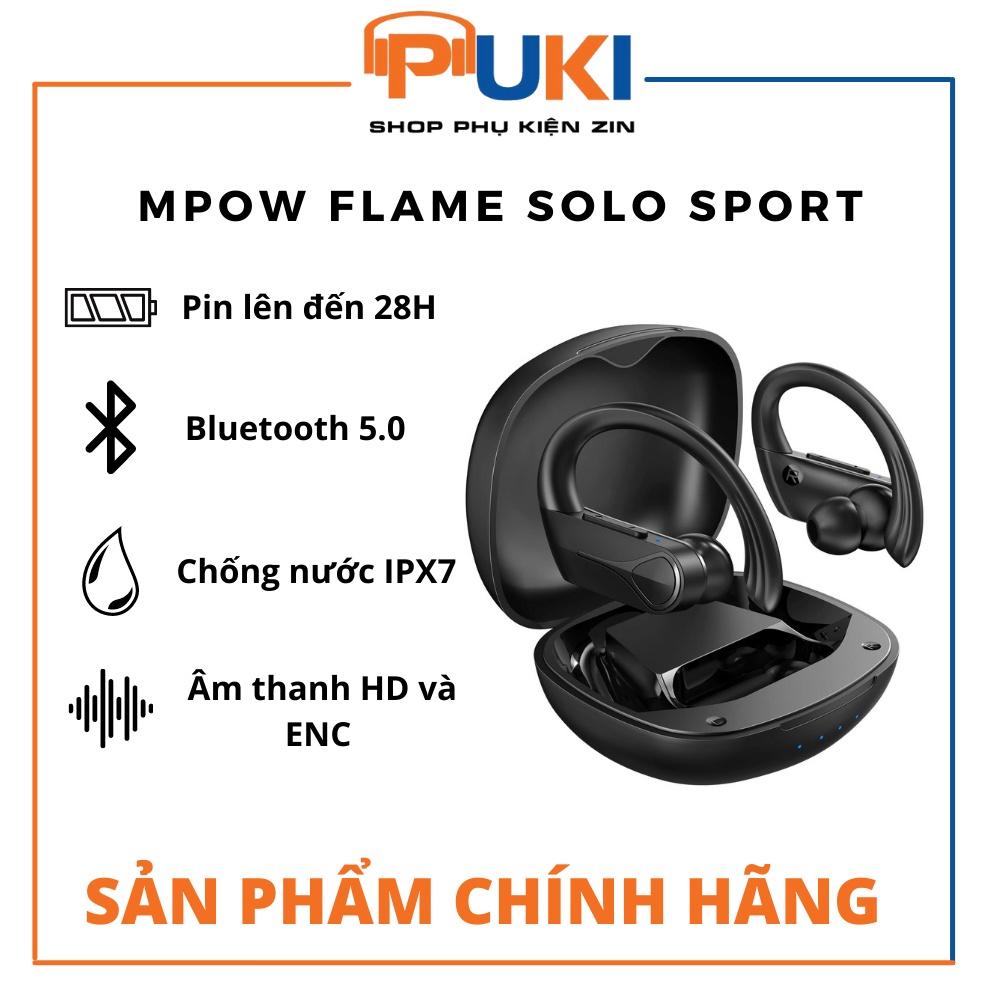 Tai nghe không dây thể thao Mpow Flame Solo - Tai nghe Bluetooth Mpow Flame Solo | Hàng Chính Hãng |