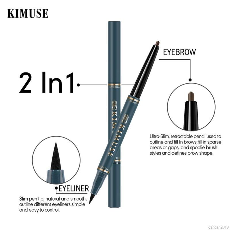 Bút Kẻ Lông Mày Kiêm Bút Kẻ Mắt Dạng Lỏng KIMUSE 2 Trong 1 Mềm Mượt Chống Thấm Nước Lâu Trôi | BigBuy360 - bigbuy360.vn