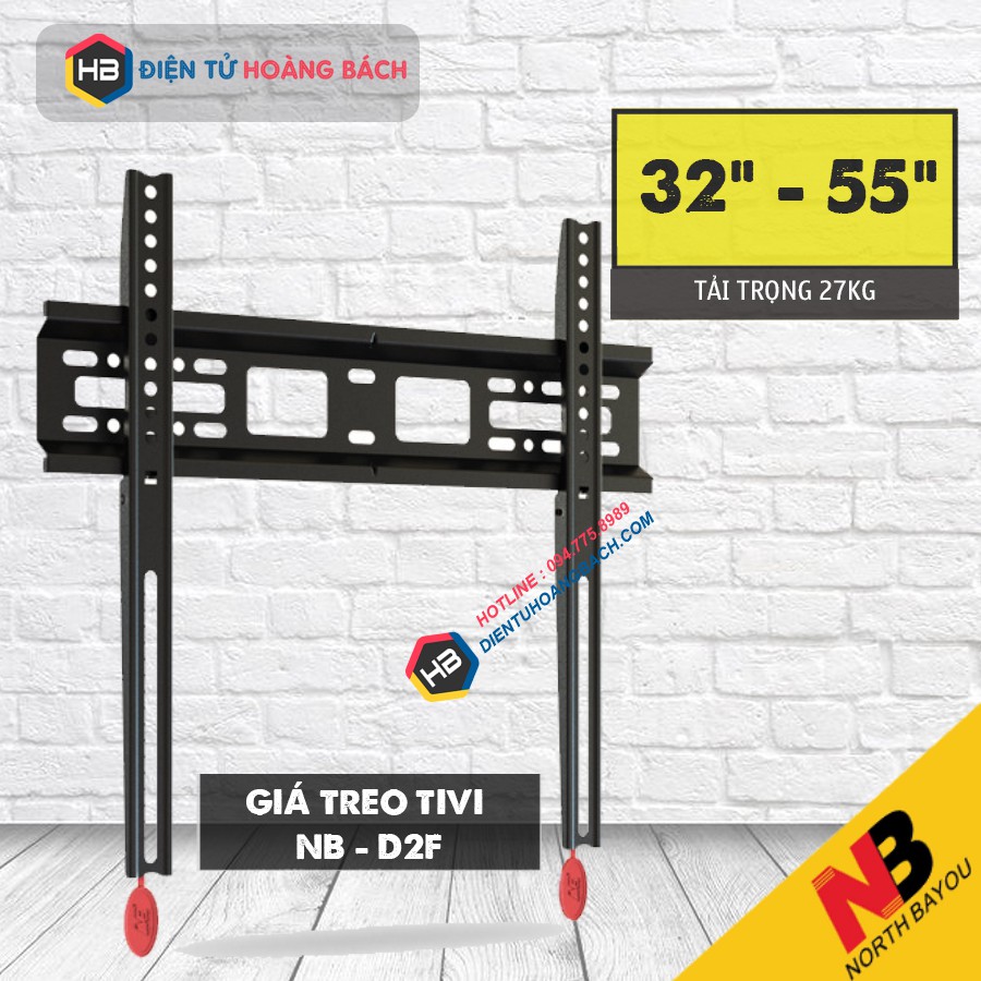 Giá treo tivi siêu mỏng 2,6 cm - Hàng nhập khẩu - Model NB D2F 32 - 55 inch