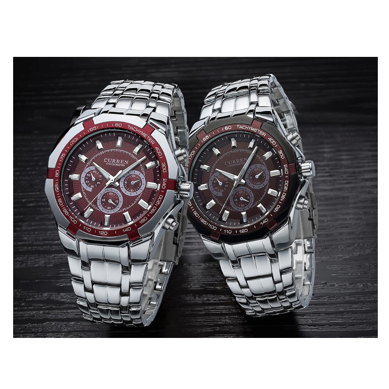 Đồng Hồ Quartz CURREN Chống Thấm Nước Chất Liệu Thép Không Gỉ Sang Trọng