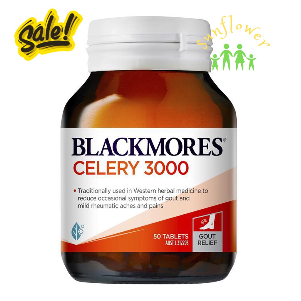 Blackmores Celery 3000mg hỗ trợ xương khớp phòng ngừa gout 50 Viên Úc
