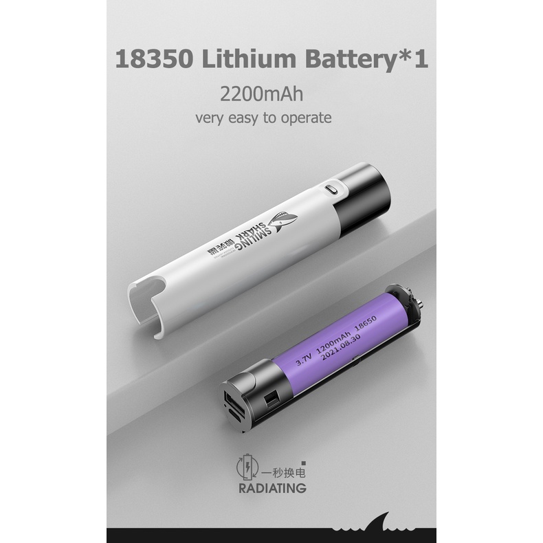 Đèn pin LED mini SMILING SHARK SD1006 ánh sáng mạnh sạc USB tiện lợi khi du lịch ngoài trời