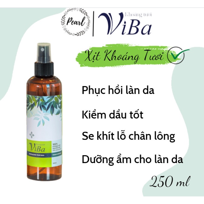 Khoáng tươi Viba 100ml-250ml Se khít lỗ chân lông và cấp ẩm cho làn da Pearl Store 31