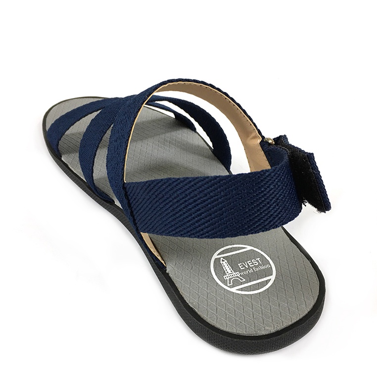 Giày sandal 3 quai ngang nam thời trang Everest EV253 Xanh Navy xăng đan nam dép nam