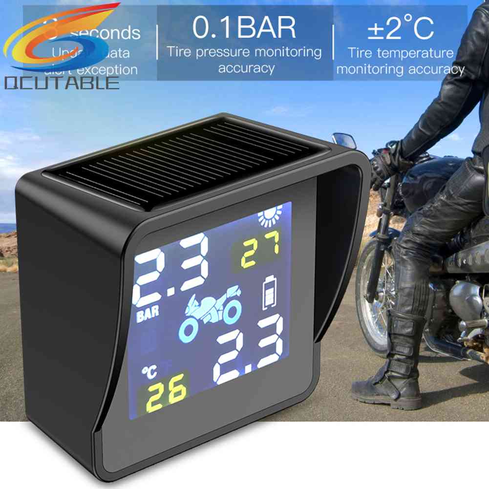 Hệ Thống Báo Động Áp Suất Lốp Xe Máy Năng Lượng Mặt Trời TPMS Với 2 Cảm Biến