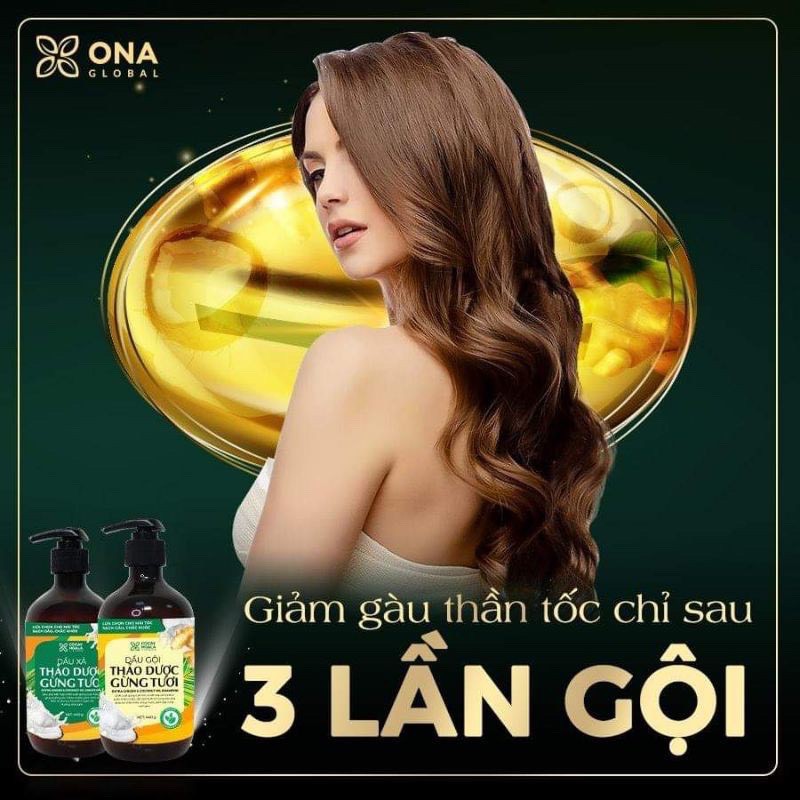 Combo Dầu Gội-XảThảo Dược Gừng Dừa Cỏ Cây Hoa Lá đánh bay gàu, giảm nấm ngứa sau 3 lần gội