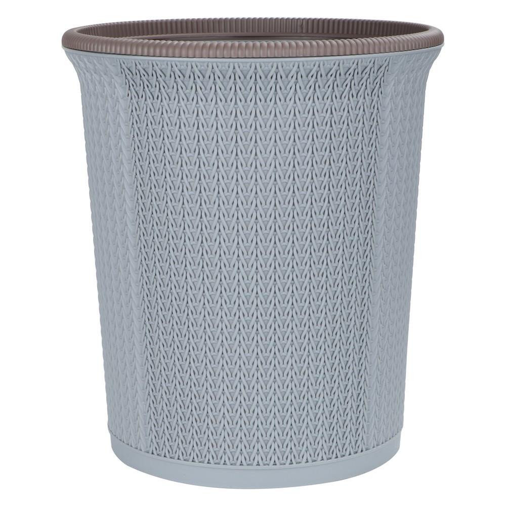 HomeBase ACCO Rổ đựng rác bằng nhựa hình tròn MARTHA 10L W25.5xD25.5xH29 Cm màu xám