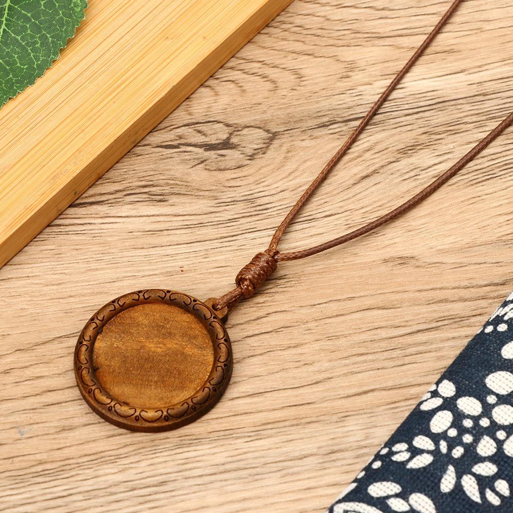 Khay Gỗ Cabochon 20 / 25 / 30mm Làm Mặt Dây Chuyền Thủ Công