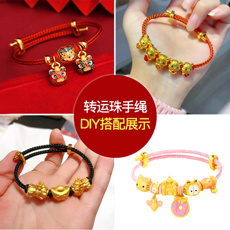 Vòng Đeo Tay Dạng Dây Thừng Xỏ Hạt Mở Bằng Lụa Cứng Chống Nước Có Thể Điều Chỉnh Được diy