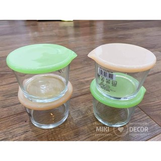 Hộp thủy tinh tròn có nắp đậy 250ml Nhật Bản