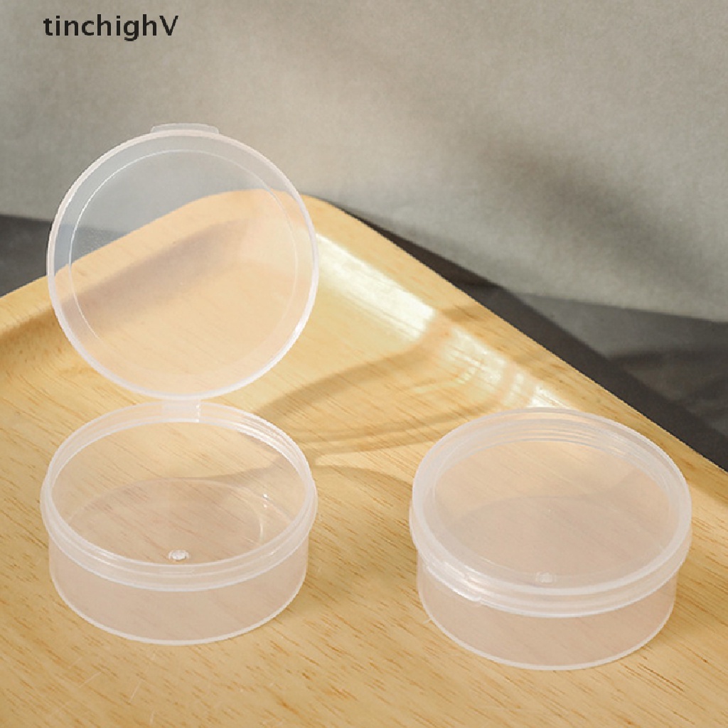 Bộ 3 Hộp Nhựa Tròn Trong Suốt 6X2.5cm Đựng Trang Sức Tiện Dụng