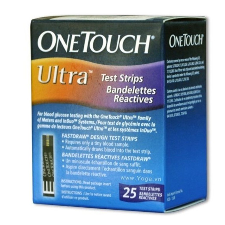 Que thử đường huyết Onetouch Ultra 25 (lọ 25 que)