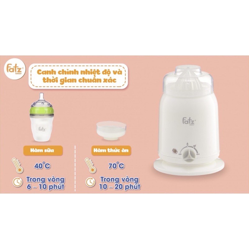 MÁY HÂM SỮA VÀ THỨC ĂN SIÊU TỐC 4 CHỨC NĂNG FATZ BABY MONO 2 FB3002ZSL