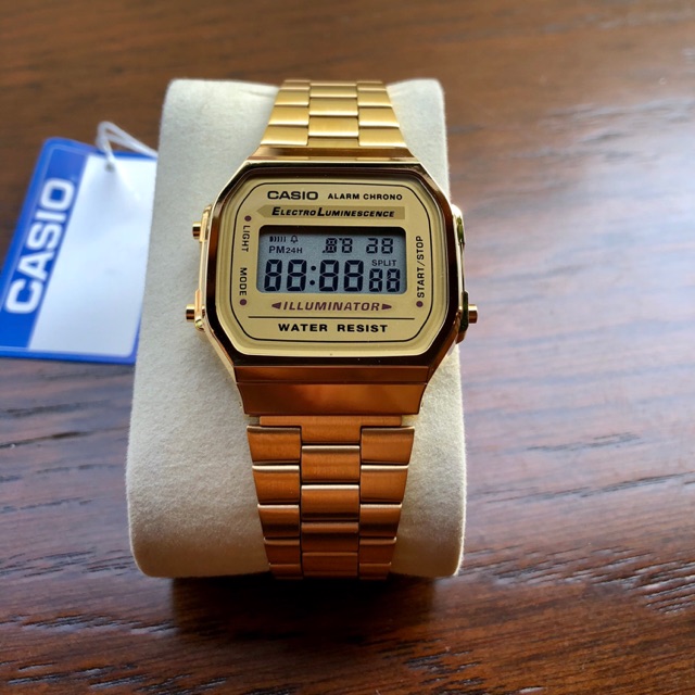 ĐỒNG HỒ CASIO UNISEX A168 GOLD