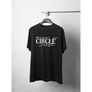 Áo Thun Đen Unisex THE CIRCLE Signature in lụa sắc nét