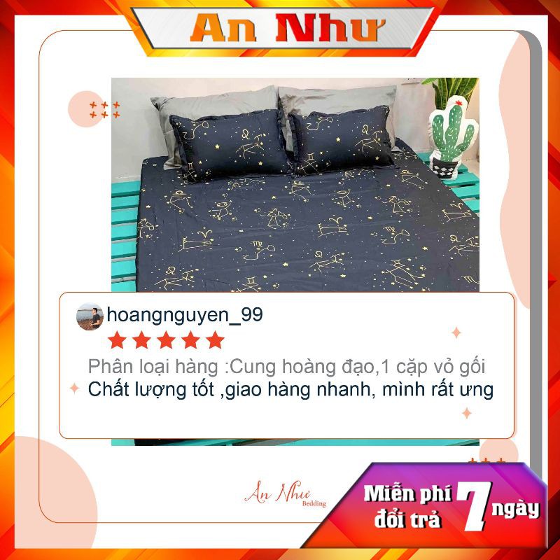 Vỏ gối nằm 45x65 vỏ gối, bao gối cotton poly đơn giản An Như Bedding