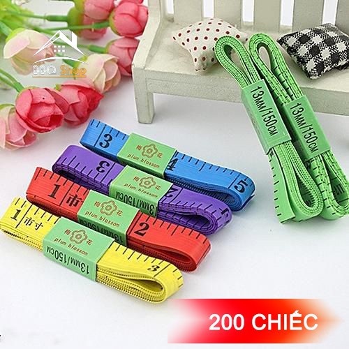 [BÁN SỈ] BỘ 200 THƯỚC DÂY 1,5M May Vá, Đo vòng Eo Chiều Cao