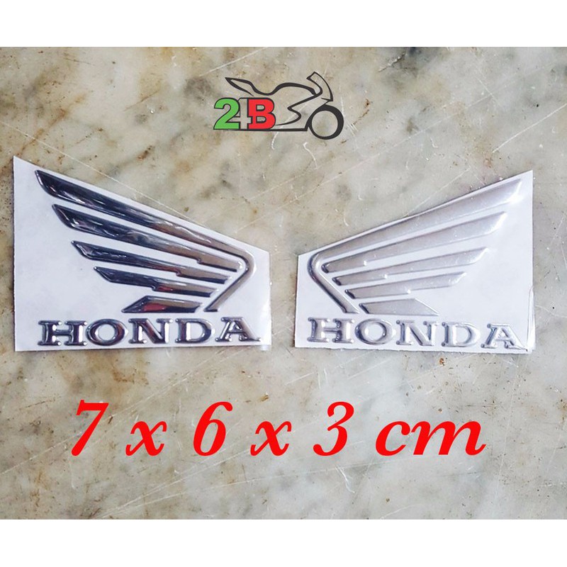 DECAL CÁNH CHIM HONDA -MÀU BẠC