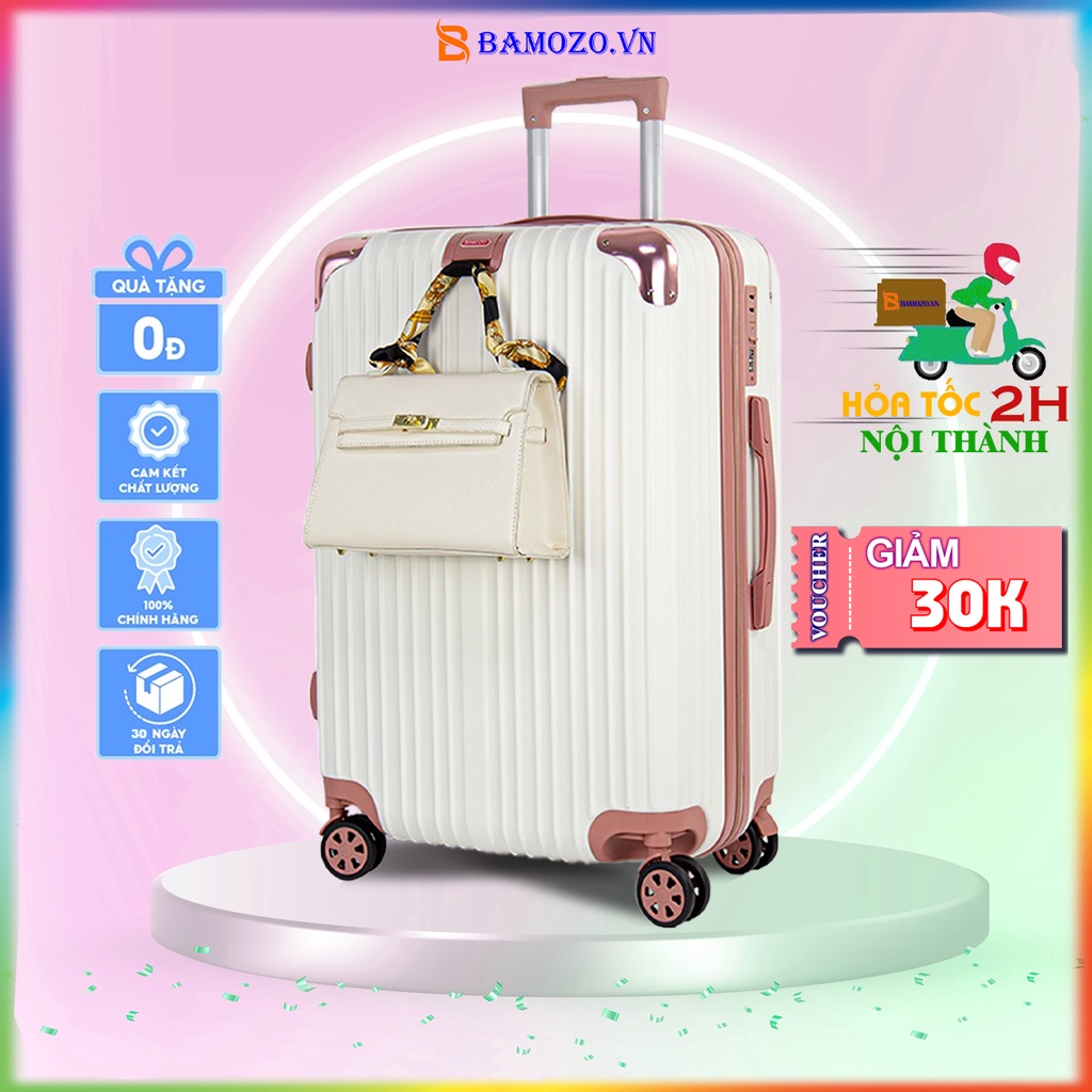 Vali Du Lịch Size 20 Inch Size 24 Inch Cao Cấp Giá Rẻ Bền Đẹp Chống Va Đập Trầy Xước Bảo Hành 5 Năm Bamozo 8809