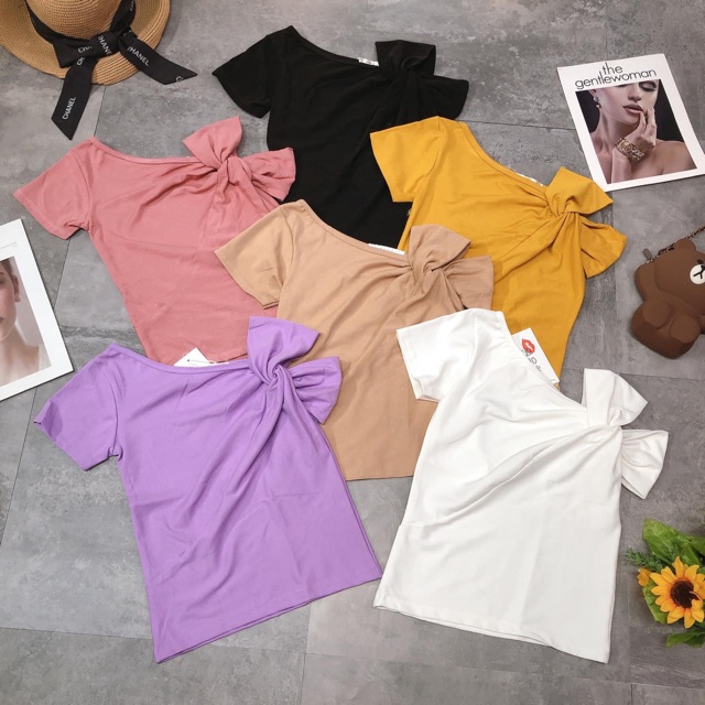 Áo phông zip đẹp nơ vai thiết kế độc lạ (kèm ảnh thật)