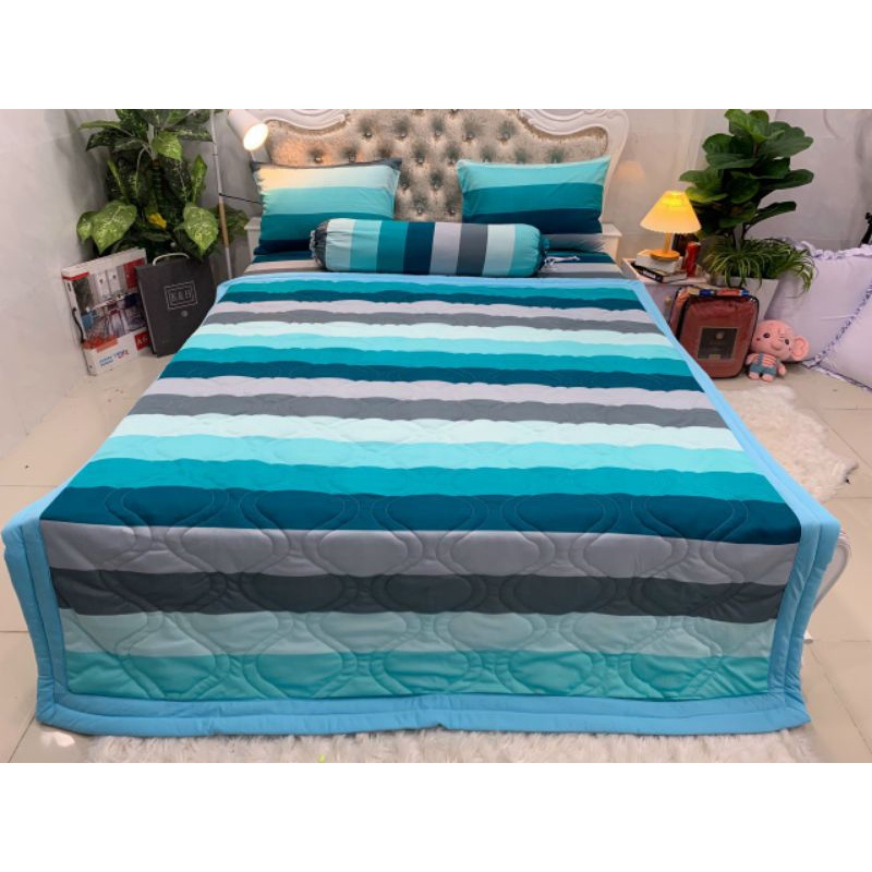 BỘ 4 DRAP GA THUN LẠNH HÀN  CẦU VỒNG HOT MỀM MƯỚT MÁT NGỌT NGÀO ĐÁNG YÊU