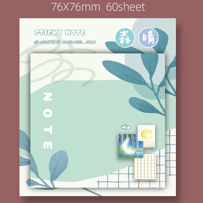 Giấy Dán Ghi Chú Họa Tiết Hoạt Hình Dễ Thương Phong Cách Hàn Quốc