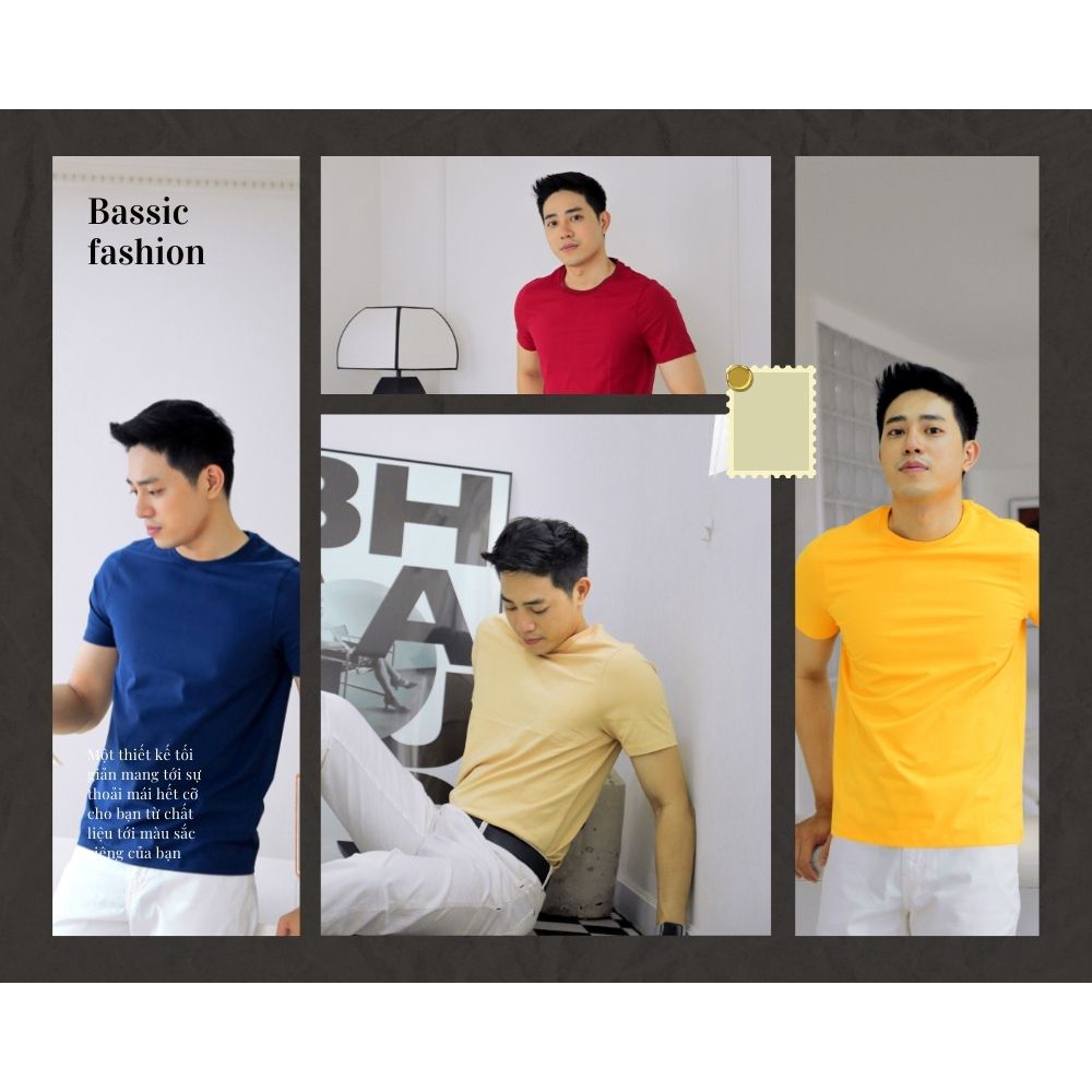 Áo thun nam cổ tròn cotton 100% THÁI KHANG vải cotton dày mềm siêu mát ATRON11