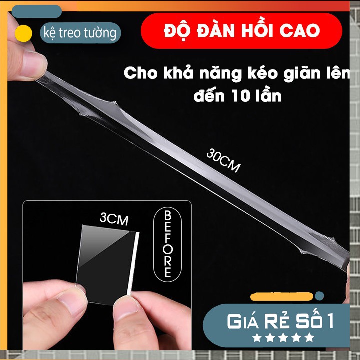 Cuộn băng keo 2 mặt trong suốt chất liệu silicon Nano siêu dính