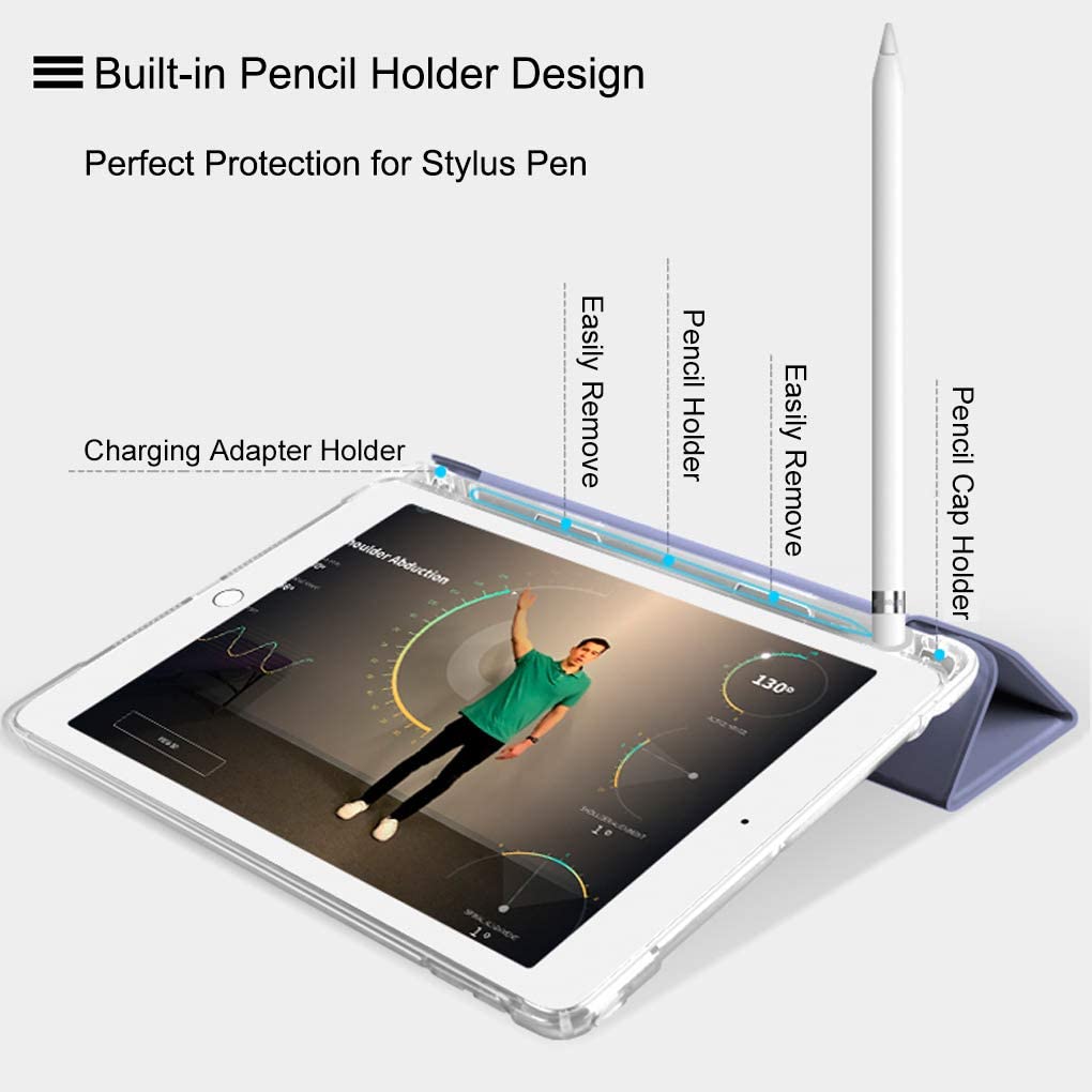 Bao da nắp gập màu trơn thích hợp cho Ipad Air 4th 2020 10.9 Ipad 8th 10.2 Inch 7th 6th 5th Gen Air 4 3