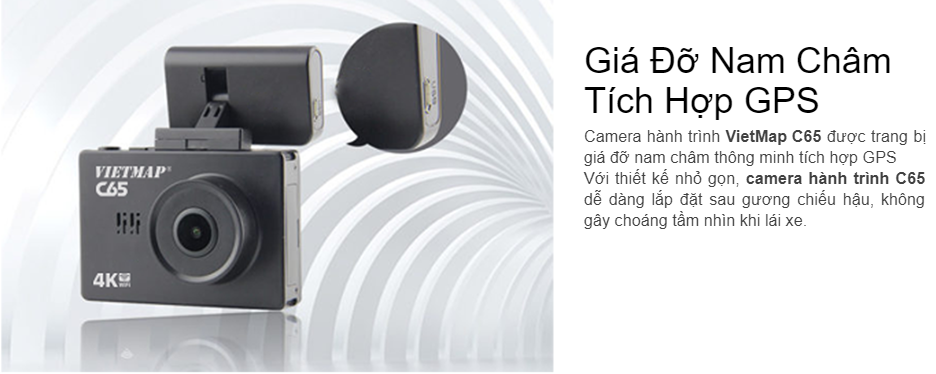 VIETMAP C65 - Camera Hành Trình Cảm Ứng Ghi Hình Trước Sau + Cảnh báo bằng giọng nói + Wifi + TẶNG Thẻ nhớ 32GB | BigBuy360 - bigbuy360.vn